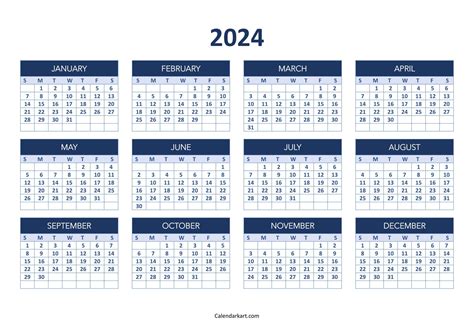 Excel Calendar Template 2024 Calendarkart