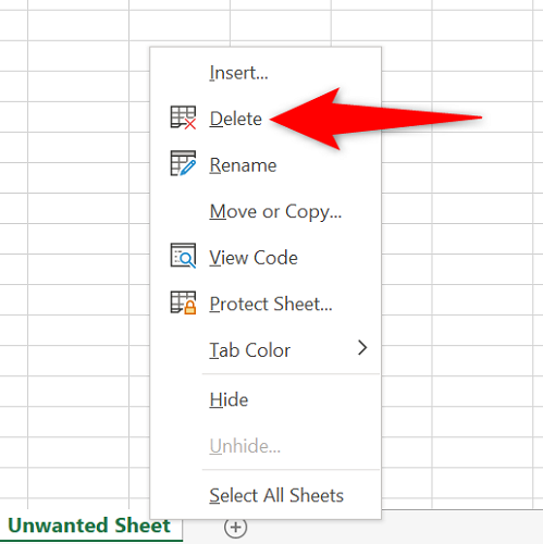 Excel Delete Worksheets