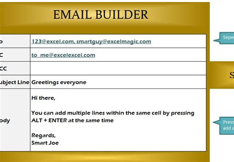 Excel Email Template Generator Prntbl Concejomunicipaldechinu Gov Co