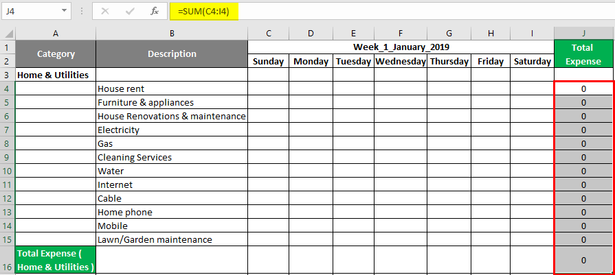 Excel Expense Tracker Manage Create Expense Tracker In Excel