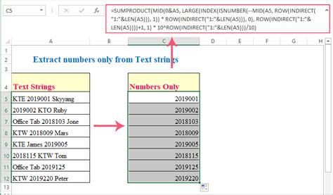 Excel Extract Number From Text String