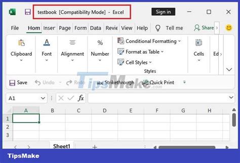 Excel File Is In Compatibility Mode How To Turn It Off Tipsmake Com