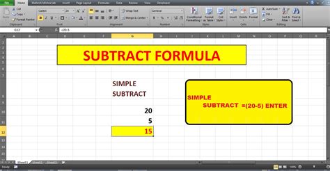 Excel Formula Subtract Two Columns Nenolf