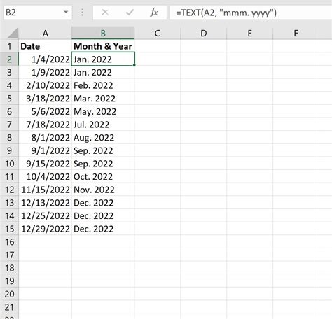 Excel How To Convert Date To Month And Year Format