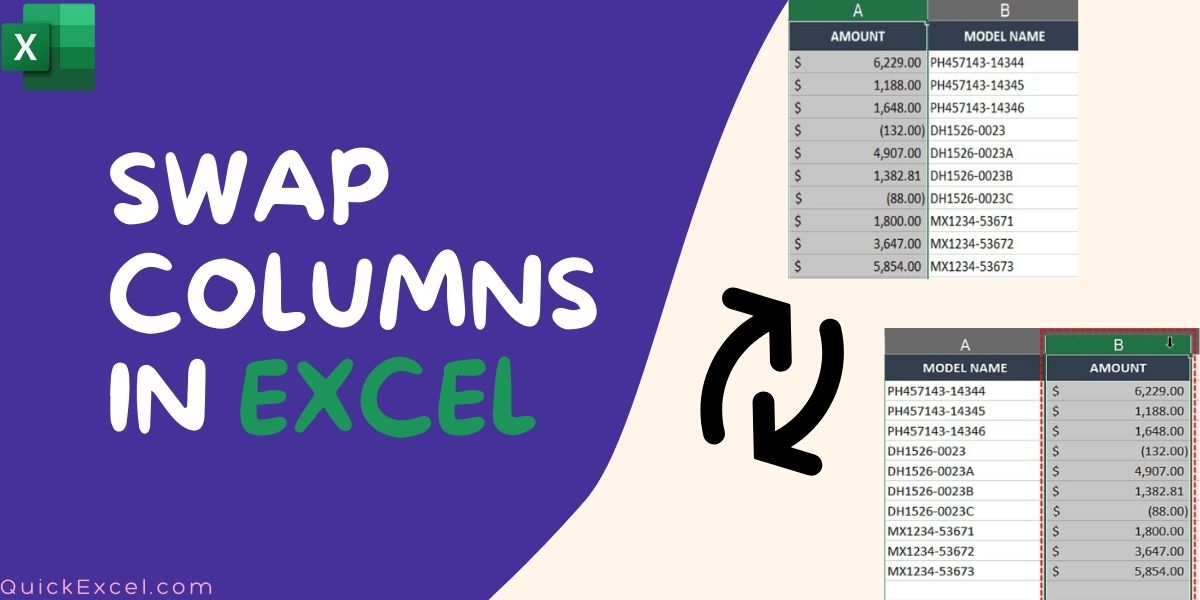 Excel How To Move Swap Columns By Dragging And Other Ways