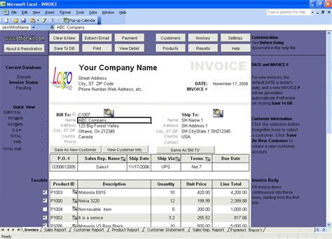 Excel Invoice Manager Pro Invoice Software Using Excel Form