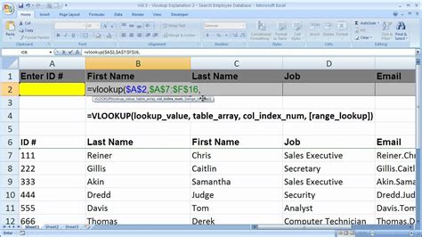 Excel Lookup Search Tip 3 Vlookup Explanation 2 Vlookup To Search