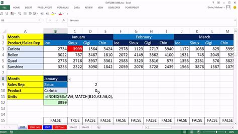 Excel Magic Trick 1086 3 Way Lookup Formula Conditional Formatting