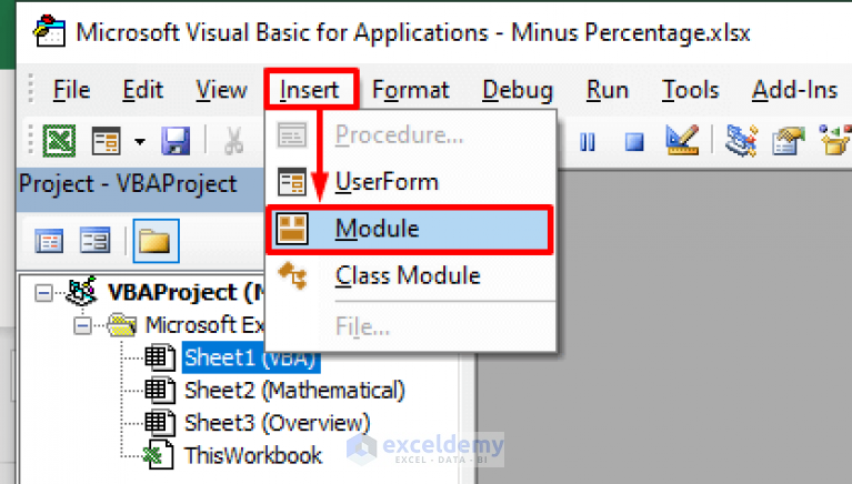 Excel Minus Percentage