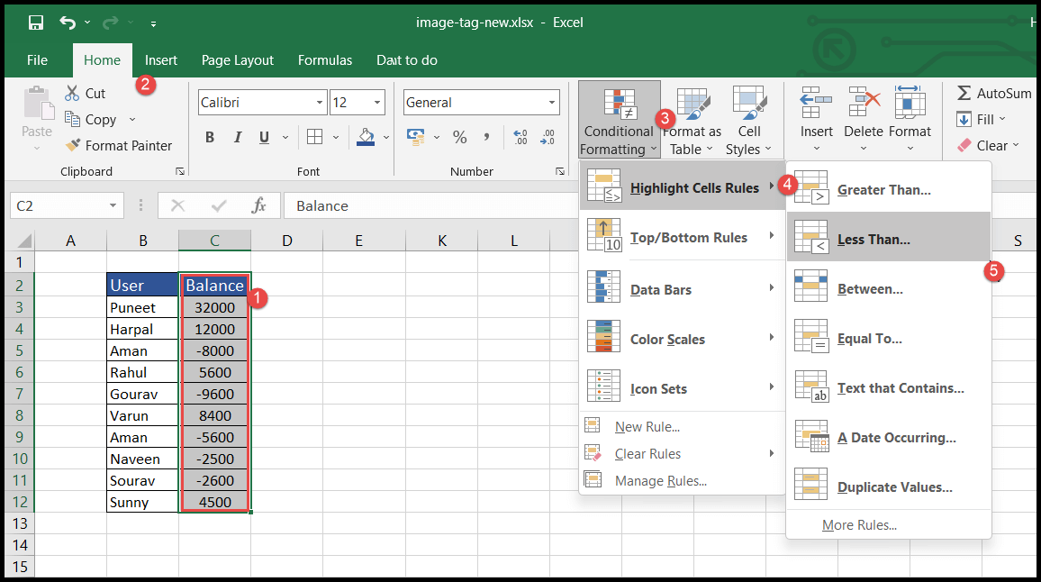 Excel Negative Value Red Color How To Make Negative Numbers Red In Excel