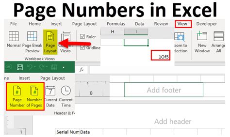 Excel Page Number In Cell