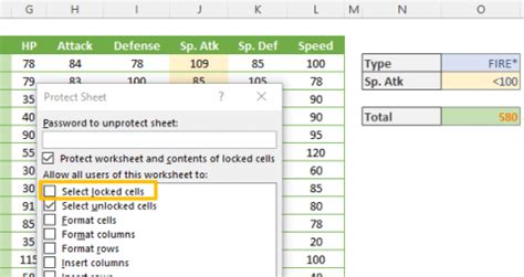 Excel Protect Worksheet Except Certain Cells