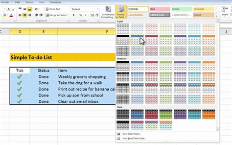 Excel Quick Tip How To Add Check Marks To A Table In Excel 2010 Youtube