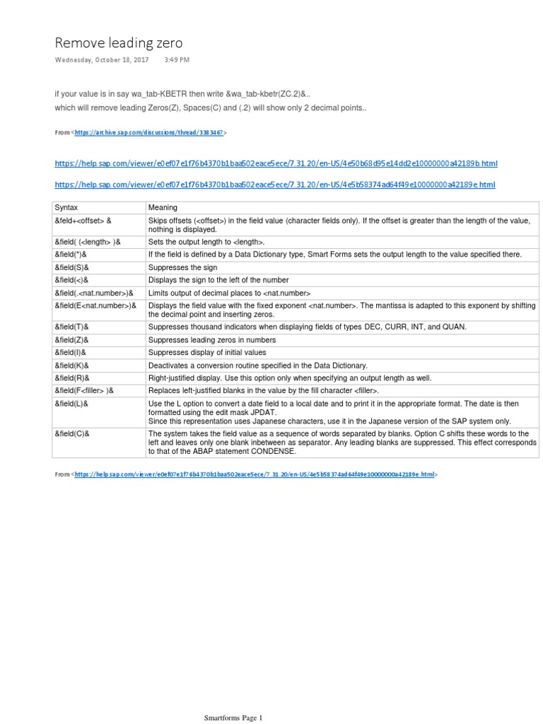 Excel Remove Leading Zero Excel Missing Leading Zero Abap With Alex Lee