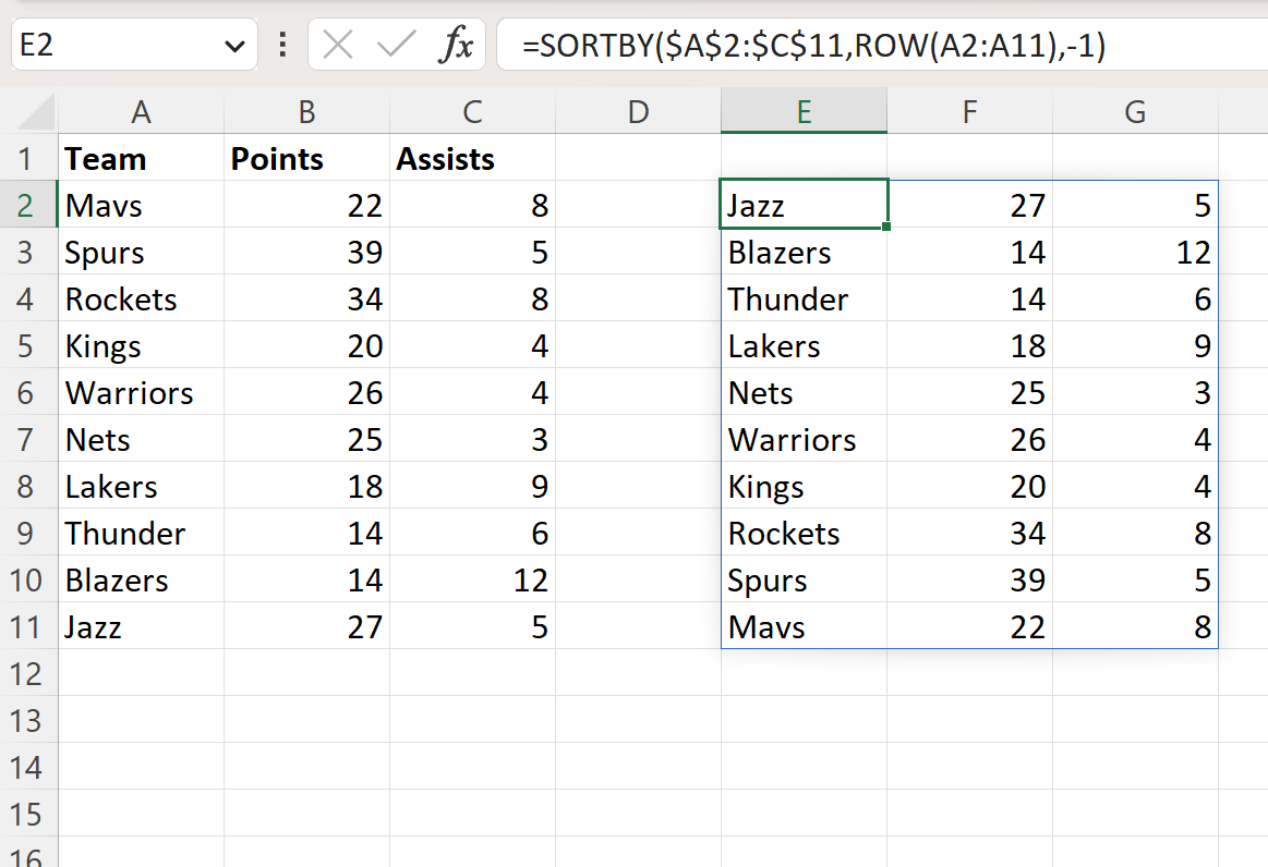 Excel Reverse Order How To Reverse Rows Top 3 Methods