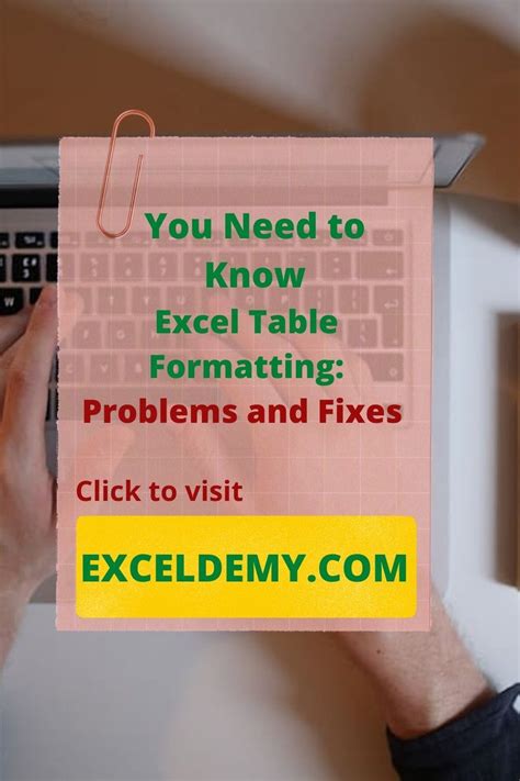 Excel Table Formatting Problems And Fixes You Need To Know Excel