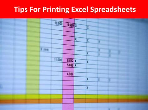 Excel Tips 5 Tips For Printing Excel Spreadsheets