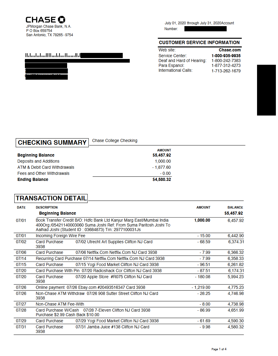 Extract Chase Bank Statement To Excel Pdfdodo