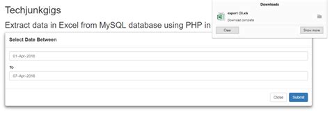 Extract Excel Data From Mysql Database Using Php 2 Techjunkgigs