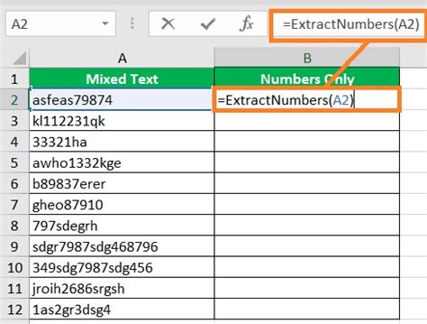 Extract Numbers From Mixed Text Strings In Excel Easy Solution