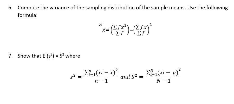 Finding The Mean And Variance Of The Sampling Distribution Of A Sample