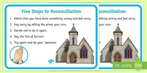 Five Steps To Reconciliation A4 Display Poster