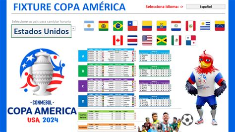 Fixture Copa America 2024 Excel Ronni Verile