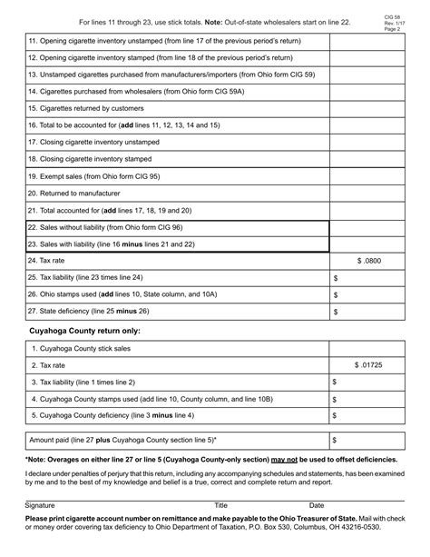 Form Cig58 Fill Out Sign Online And Download Printable Pdf Ohio