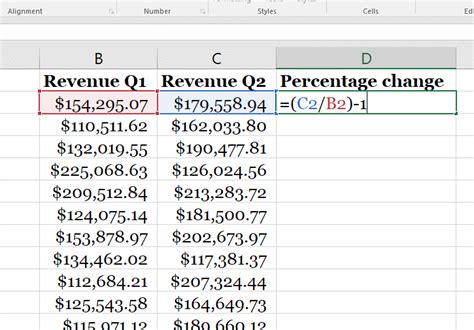 Formula For Percent Change In Excel Percentage Change Formula