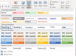 Four Great Excel Cell Styles That Will Light Your Way Office Watch