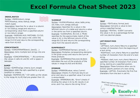 Free Excel Cheat Sheet Excelly Ai The Best Porn Website