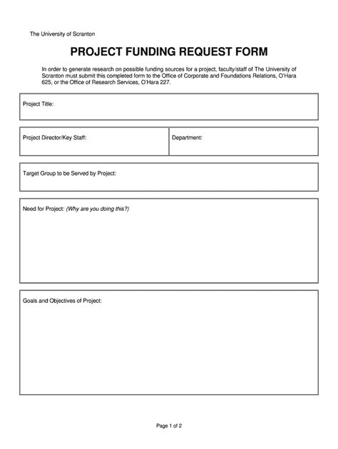 Funds Request Form Template