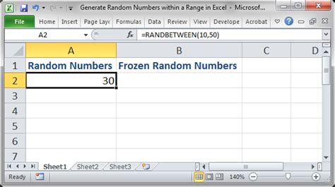 Generate Random Numbers Within A Range In Excel Teachexcel Com