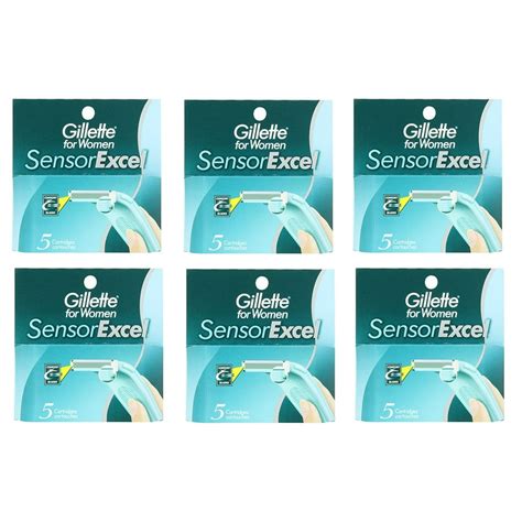 Gillette Sensor Excel Women S Razor Blade Refills 5 Count 6 Pack