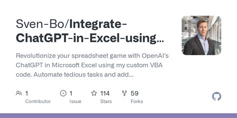 Github Sven Bo Integrate Chatgpt In Excel Using Vba Revolutionize