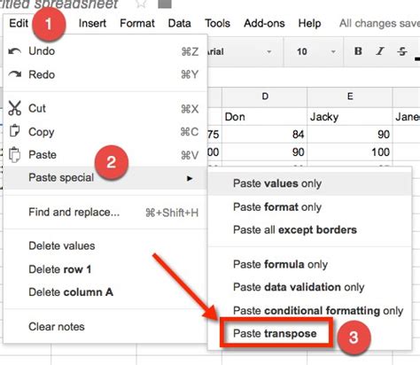 Google Sheets Flip Data Rotate Data Tables Row To Column In Excel