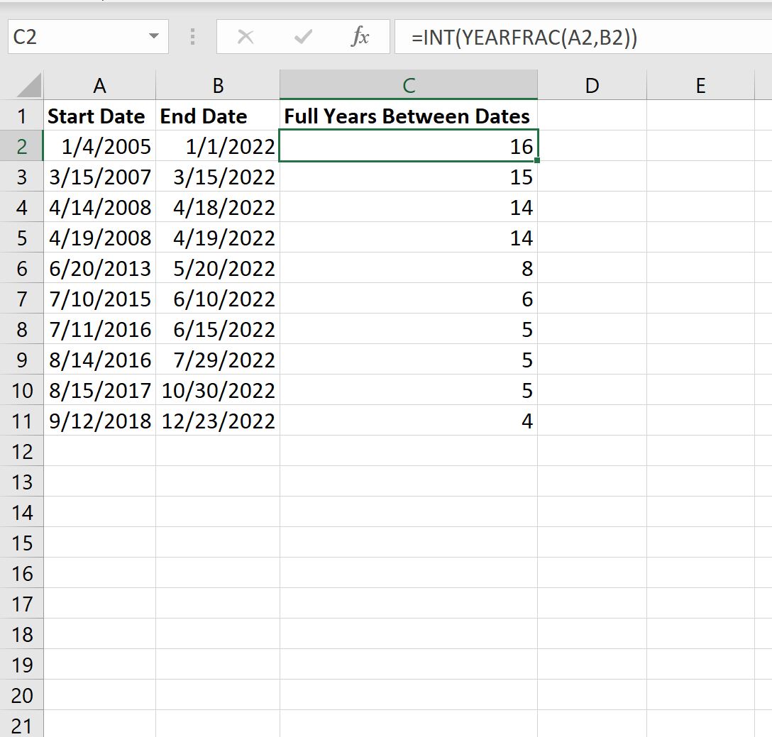 How Do I Calculate The Number Of Years Between Two Dates In Excel Printable Timeline Templates