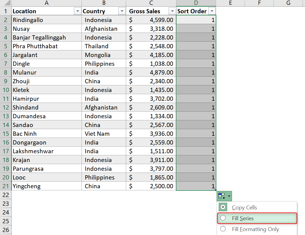 Unsort Data in Excel