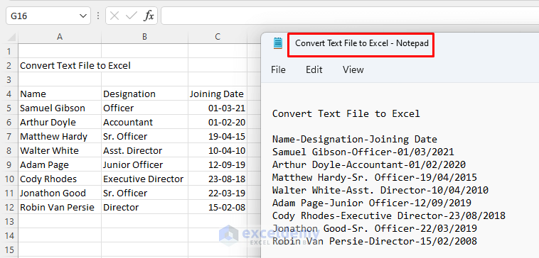 Convert Text File To Excel