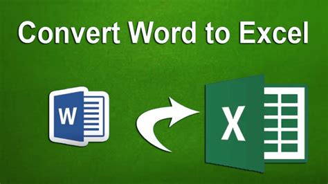 Convert Word to Excel