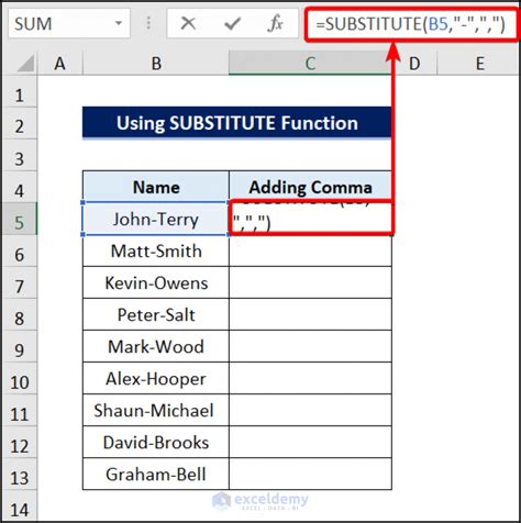 How To Add A Comma At The End Of Text Or Numbers In Excel 5 Methods