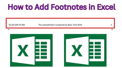 How To Add A Footnote In Excel Youtube