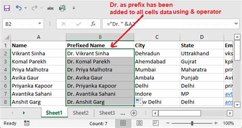 Add Prefix in Excel Easily