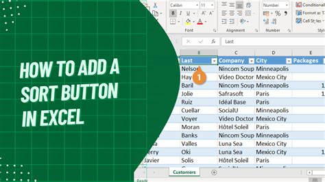 How To Add A Sort Button In Excel Adding A Custom Sort Button For Effortless Data Sorting