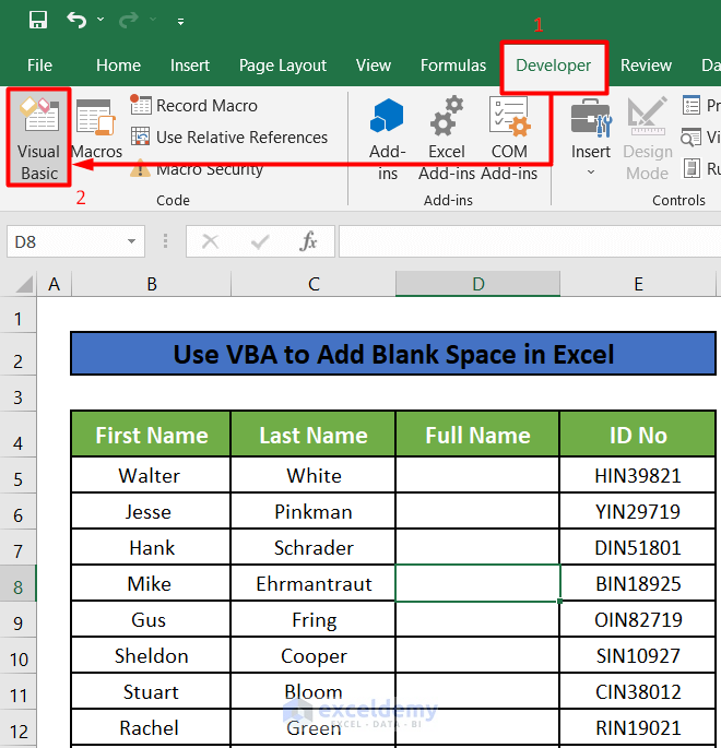 How To Add Blank Space In Excel Formula 6 Suitable Methods Exceldemy