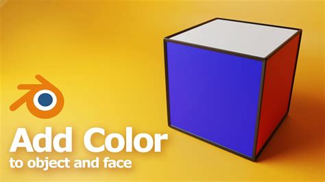 How To Add Color To Object And Individual Faces Blender Basics Youtube