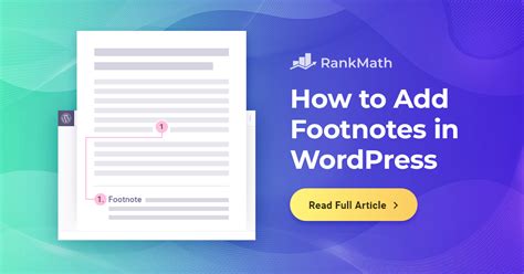 How To Add Footnotes In Wordpress The Easy Way Rank Math