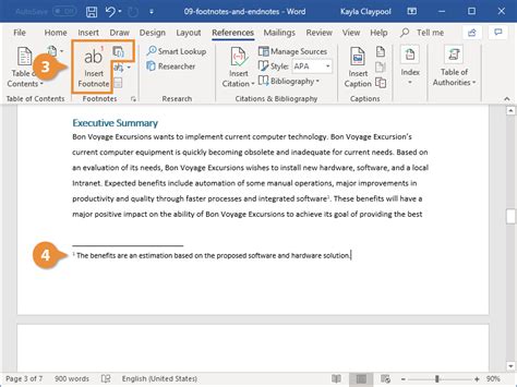 How To Add Numbered Footnotes Easily To A Word Document Technical