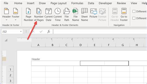 How To Add Page Number In Excel