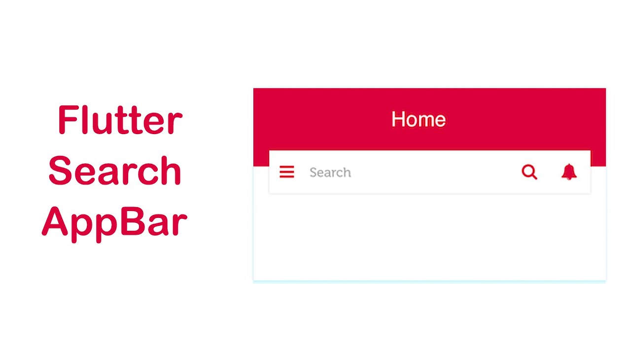 How To Add Search Bar In Appbar In Flutter Flutter Search Bar Youtube